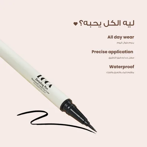 Luca 01 Dark Black Waterproof Liquid Eyeliner