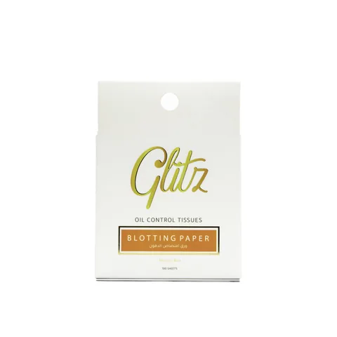 Grease Absorbent Paper with Mirror Box by Glitz, 100 Sheets