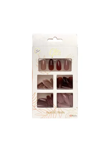 Glitz 96-teiliges Ombre Acryl-Nagelset mit Flüssigkleber von Glitz
