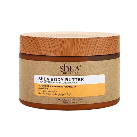 Shea Miracles Shea Butter Körperbutter mit Sheabutter, Mandelöl und Honig 300 ml
