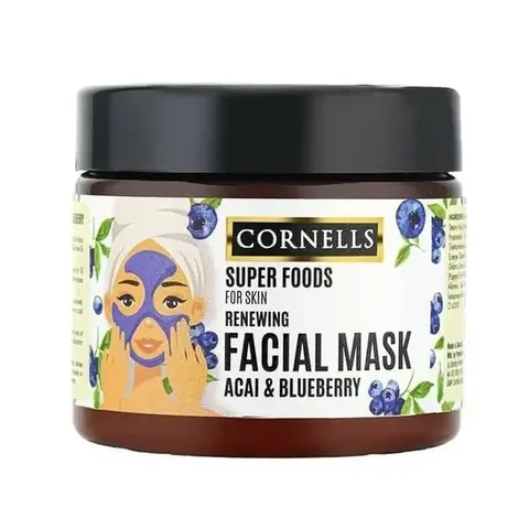 Erneuernde Gesichtsmaske mit Acai-Beere und Heidelbeer-Extrakten von Cornells superfoods