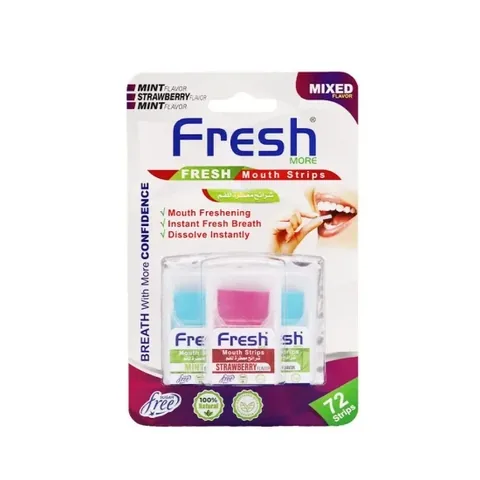 Мятные и клубничные полоски для рта - 72 полоски от Fresh Mor