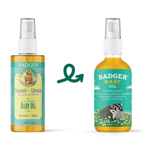 Badger Babyöl 118ml - Natürlicher Feuchtigkeitsspender für empfindliche Haut