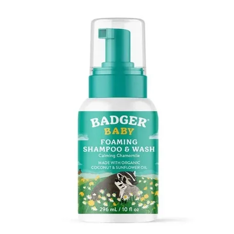 شامبو رغوي عضوي للأطفال 296 مل من بادجر Badger