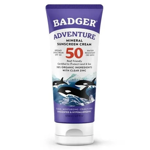 Солнцезащитный крем Badger Adventure Sports Organic SPF 50 87 мл