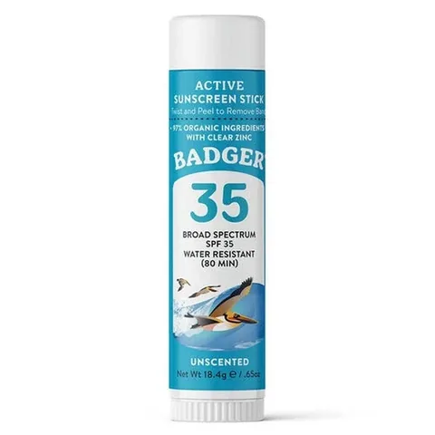 Солнцезащитный крем-стик без запаха Badger с прозрачным цинком SPF 35 18,4 г