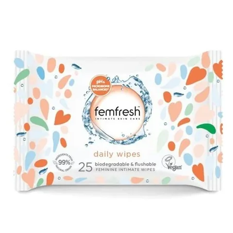 Femfresh Sanfte Intimhygiene Feuchttücher - 25 Stück