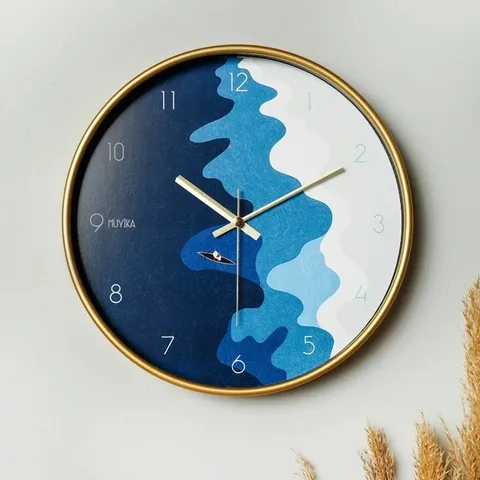 Muyika Iniziare 30 cm Silent Sanduhr Wanduhr aus Glas