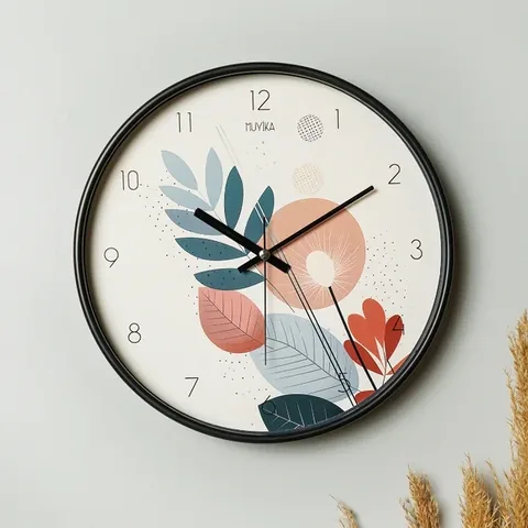 Muyika Iniziare 30 cm Stille Glas Wanduhr