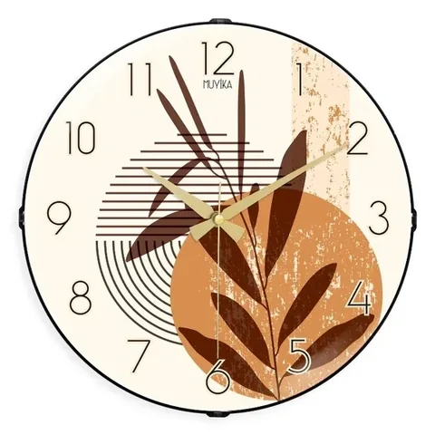 Muyika Wanduhr aus Glas 36 cm mit gebogenem Design