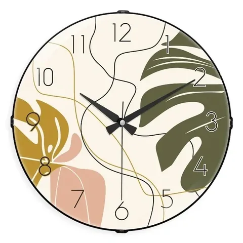 Muyika 36cm Stille Glas Wanduhr - Modernes Design & Qualität
