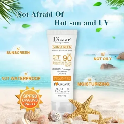 Disaar كريم مرطب وواقي شمس بمعامل (SPF90+++) من ديسار 40 جرام