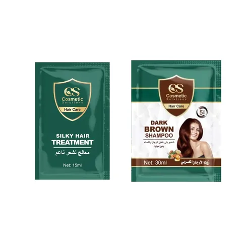 Cosmetic Solution Brown Color Shampoo and Treatment with Moroccan Argan Oil