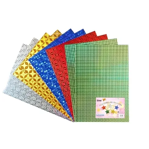 Lino Hologram Metallkarton – 10 Blätter, 5 Farben, 23x33 cm