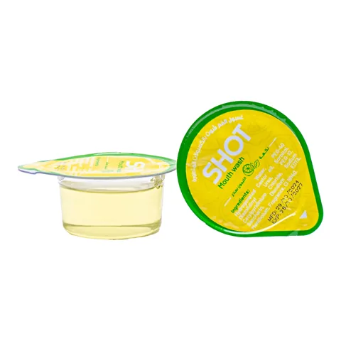 Shot Mouth Wash Lemon And Mint Flavor 20 pcs 15 ml