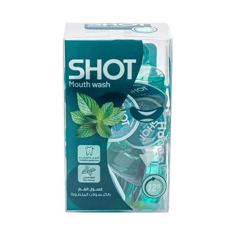 Shot Mouth Wash Mint Flavor 20 pcs 15 ml