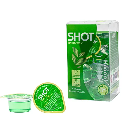 Shot Mouth Wash Green Tea Flavor 20 pcs 15 ml