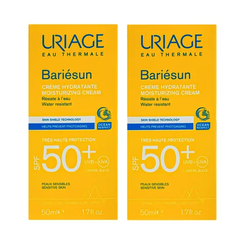Uriage Paris Sun Protection Moisturizing Cream SPF 50 Water-Resistant 50 ml 1+1 Free