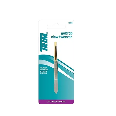 Gerade Pinzette mit Goldspitze für präzises Grooming