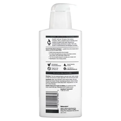 Eucerin Fragrance-Free Shampoo and Wash for Kids (400 ml)