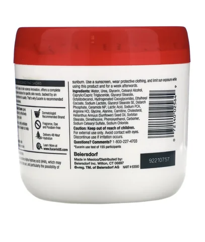 Eucerin Roughness Relief Cream, Fragrance-Free, 454 g