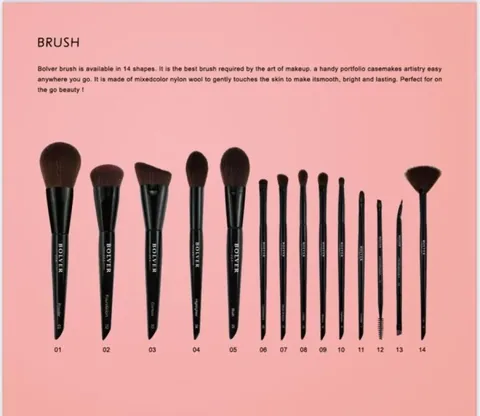 14-Piece Makeup Brush Set by Polvire