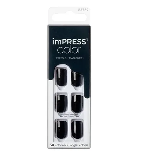 Импресс Накладные ногти самоклеящиеся короткие черные 1 шт от Impress