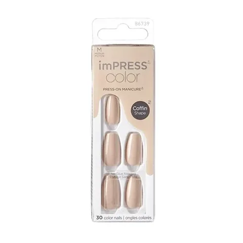 Импресс Накладные ногти самоклеящиеся средние Латте 1 шт от Impress