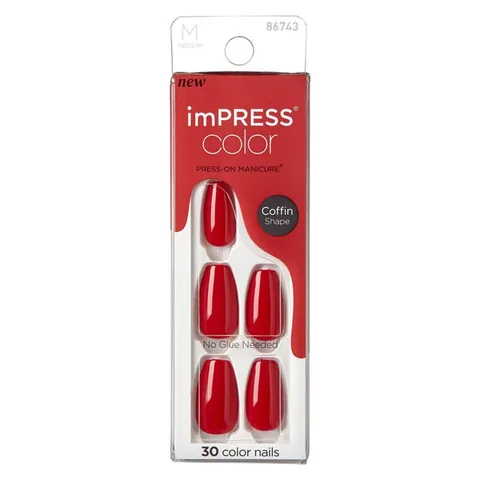 Impress Color Medium Coffin Shape Nails False Nails 86743