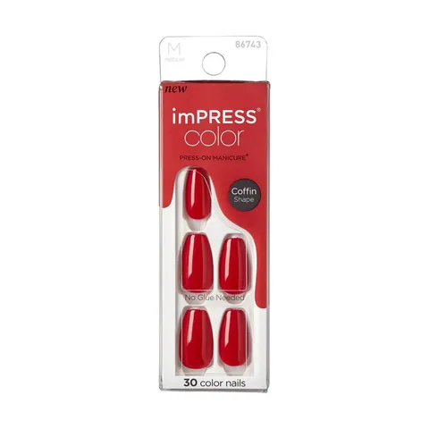Impress Color Medium Coffin Shape Nails False Nails 86743