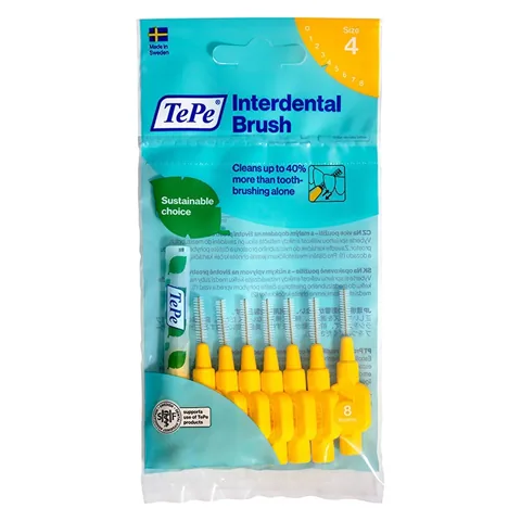 Tepe Interface Brush 0.7 mm Yellow 8 pcs