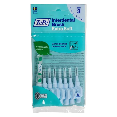 Tepe Interface Brush X-Soft 0.6 mm Blue 8 pcs