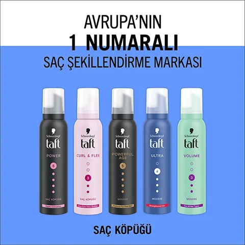 Taft Ultra Haarschaum 150ml - 24 Stunden Halt, Nicht-klebrige Formel