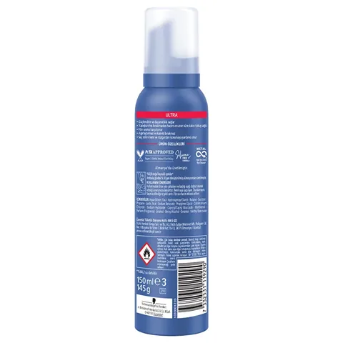 Taft Ultra Haarschaum 150ml - 24 Stunden Halt, Nicht-klebrige Formel