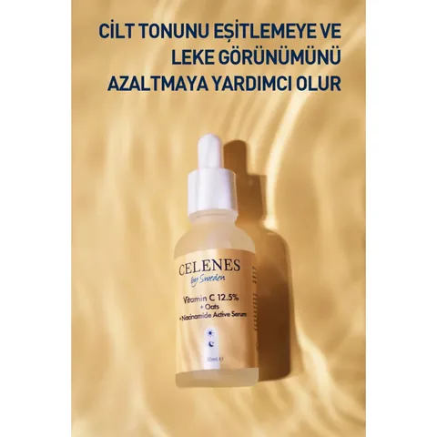 Сыворотка с витамином C 25 + овсяным молоком и ниацинамидом 30 мл от Celenes By Sweden