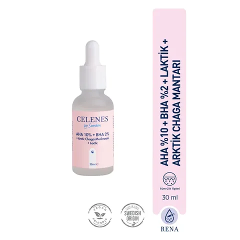 Celenes By Sweden AHA + BHA + Lactin + Arctic Chaga Mushroom 30 ml