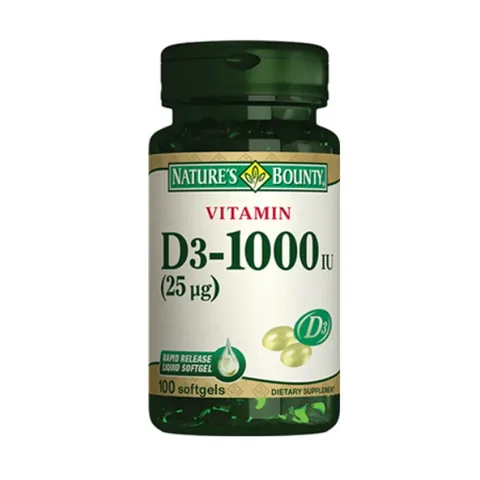 Nature's Bounty مكمل غذائي فيتامين د3-1000 وحدة دولية من نيتشرز باونتي، 100 قرص جيلاتيني