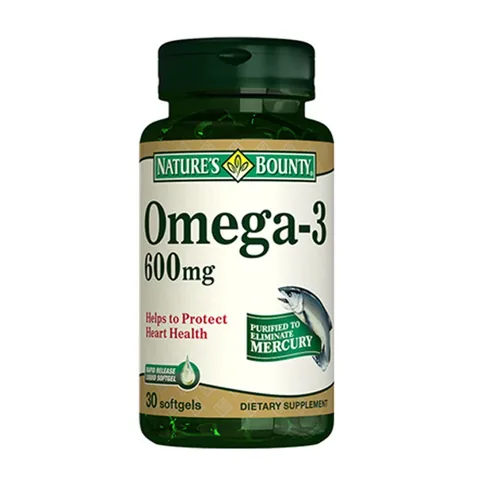 Nature's Bounty مكمل غذائي ناتشرز باونتي أوميجا 3 بتركيز 600 ملغ، 90 كبسولة