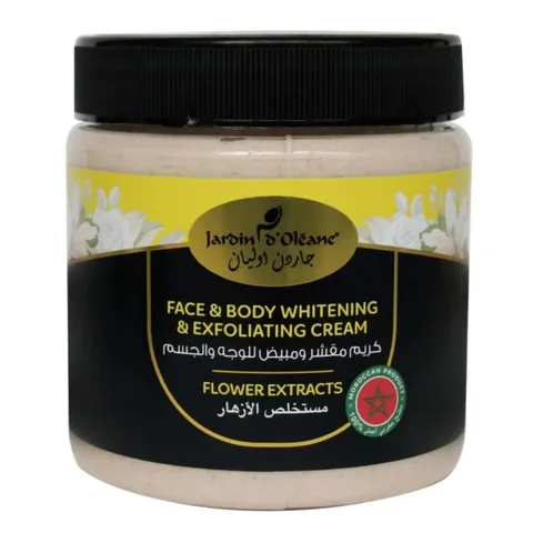 كريم تفتيح وتقشير الوجه والجسم مستخلص الزهور 500 مل من جاردين أولين Jardin Oleane