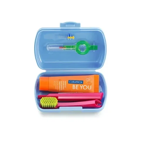 Curaprox Reise-Set - Kompakte Blaue Mundpflege Essentials
