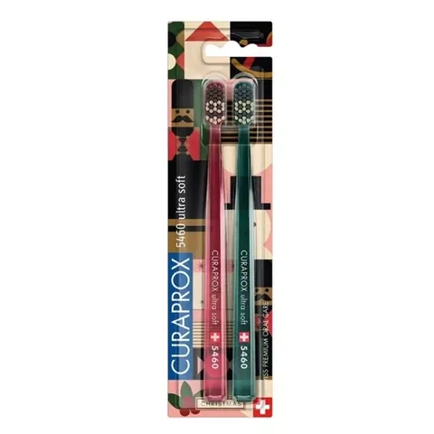Curaprox Weihnachtszahnbürste 5460 Ultra Soft 2er-Pack