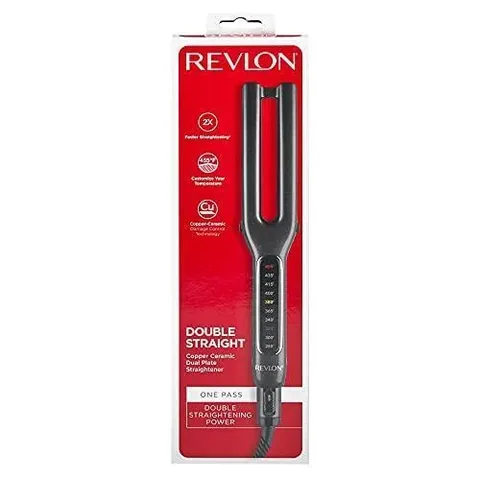 مكواة شعر ريفلون مع ألواح مزدوجة من السيراميك والنحاس 2204 Revlon