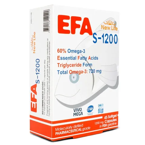New Life S-1200 Omega 3 Dietary Supplement 45 Capsules