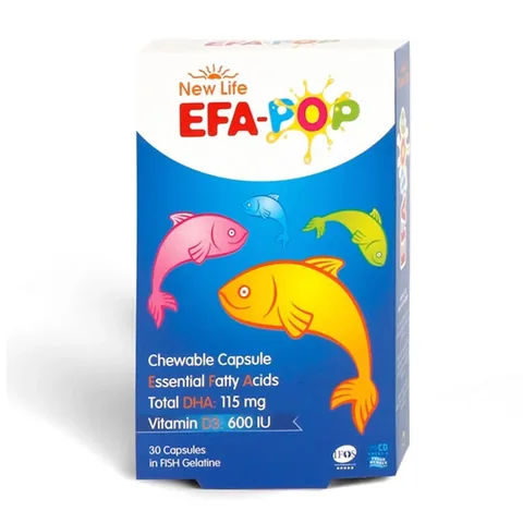 New Life EFA Pop Fish Oil Food Supplement 30 Chewable Capsule
