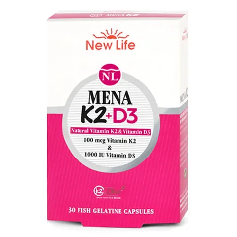 New Life Mena K2+D3 Food Supplement 30 Capsules