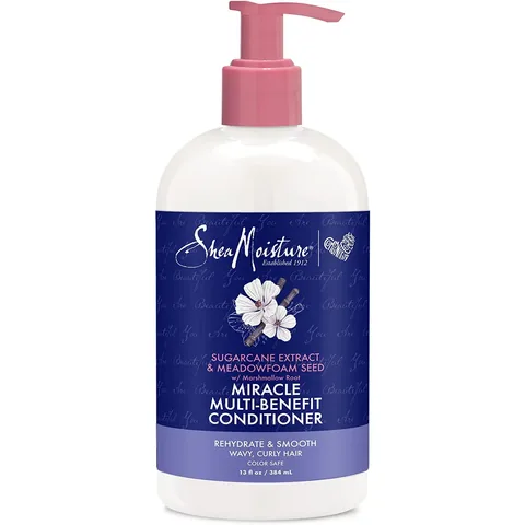 Shea Moisture Zuckerrohr und Wiesenblumen Sulfatfreier Conditioner für trockene Haare - 384 ml