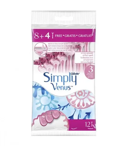Simply Venus 3-Blade Razor 8 + 4 Pack by Gillette