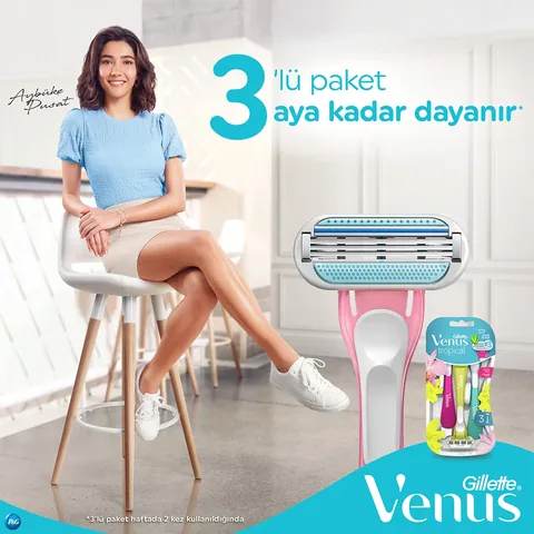 Gillette Venus Tropical Disposable Razor 3 pcs