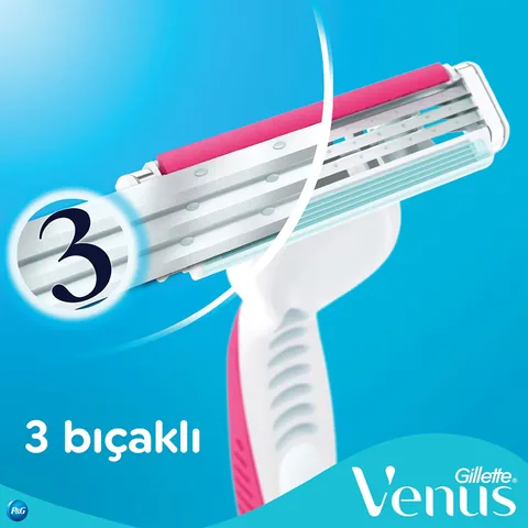 Бритва для женщин Gillette Venus Colorful 3 лезвия одноразовая 4 + 2 шт.