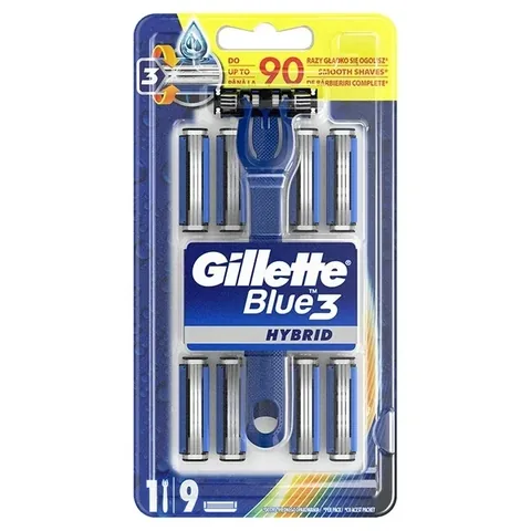 Гильотина Blue 3 гибридная машина + 9 сменных головок от Gillette